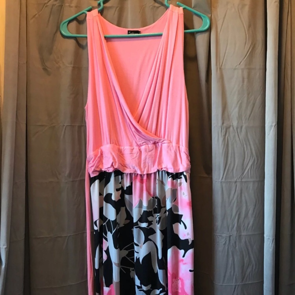 Pink floral dress